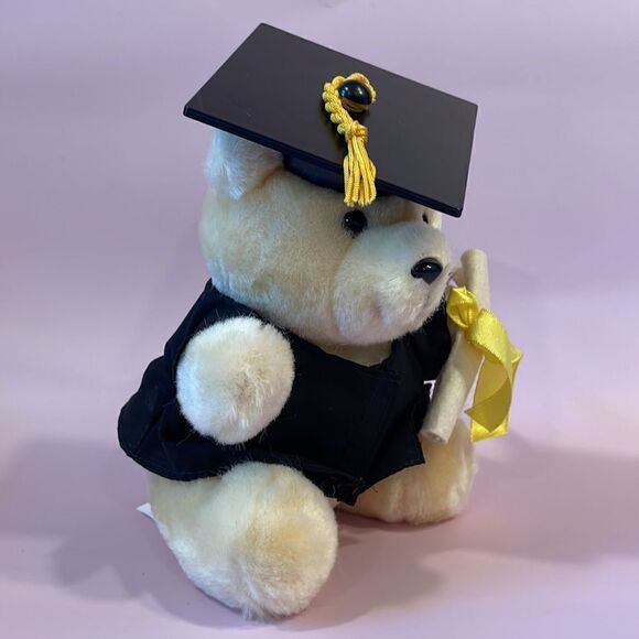 Vintage 1986 R. Dakin Congratulations Graduate Teddy Bear in Cap & Gown Excelle… - Picture 5 of 11